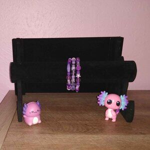 Purple Trio Set of 3 Colorful Handmade Beaded Bracelets